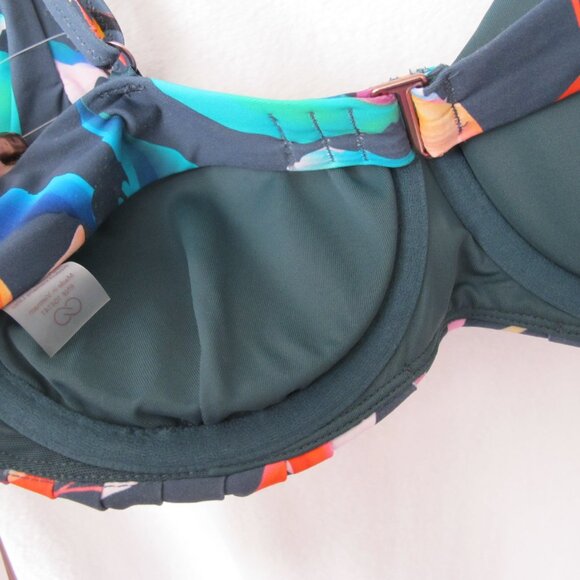 NWT - Calia Pleated Panel Underwire Swim Top - 34D - Picture 12 of 12